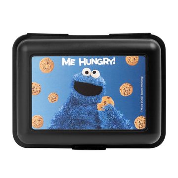United Labels® Lunchbox Sesamstraße Brotdose mit Trennwand - Krümelmonster Me Hungry! Schwarz, Kunststoff (PP)