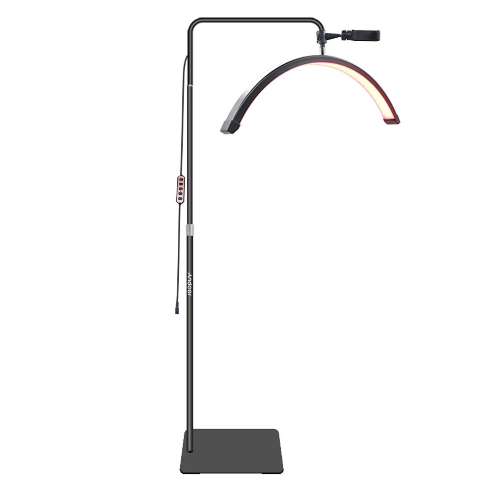 GARRYFIZH LED Stehlampe Andoer HD-M6XR 36W Half-moon Shaped Fill Light, LED fest integriert, Boden-LED-Videoleuchte 5600K Dimmbar