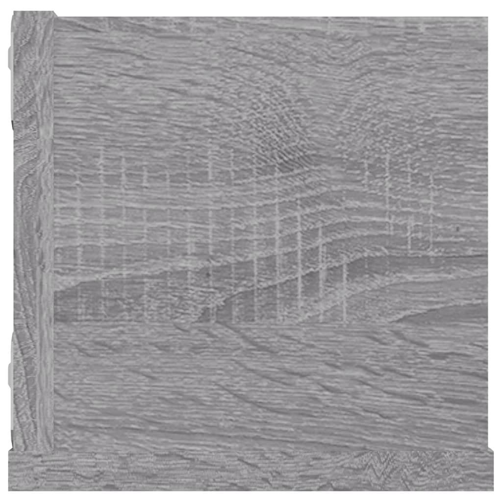 Holzwerkstoff, vidaXL Sonoma Grau 1-tlg. CD-Wandregal 100x18x18 cm Regal