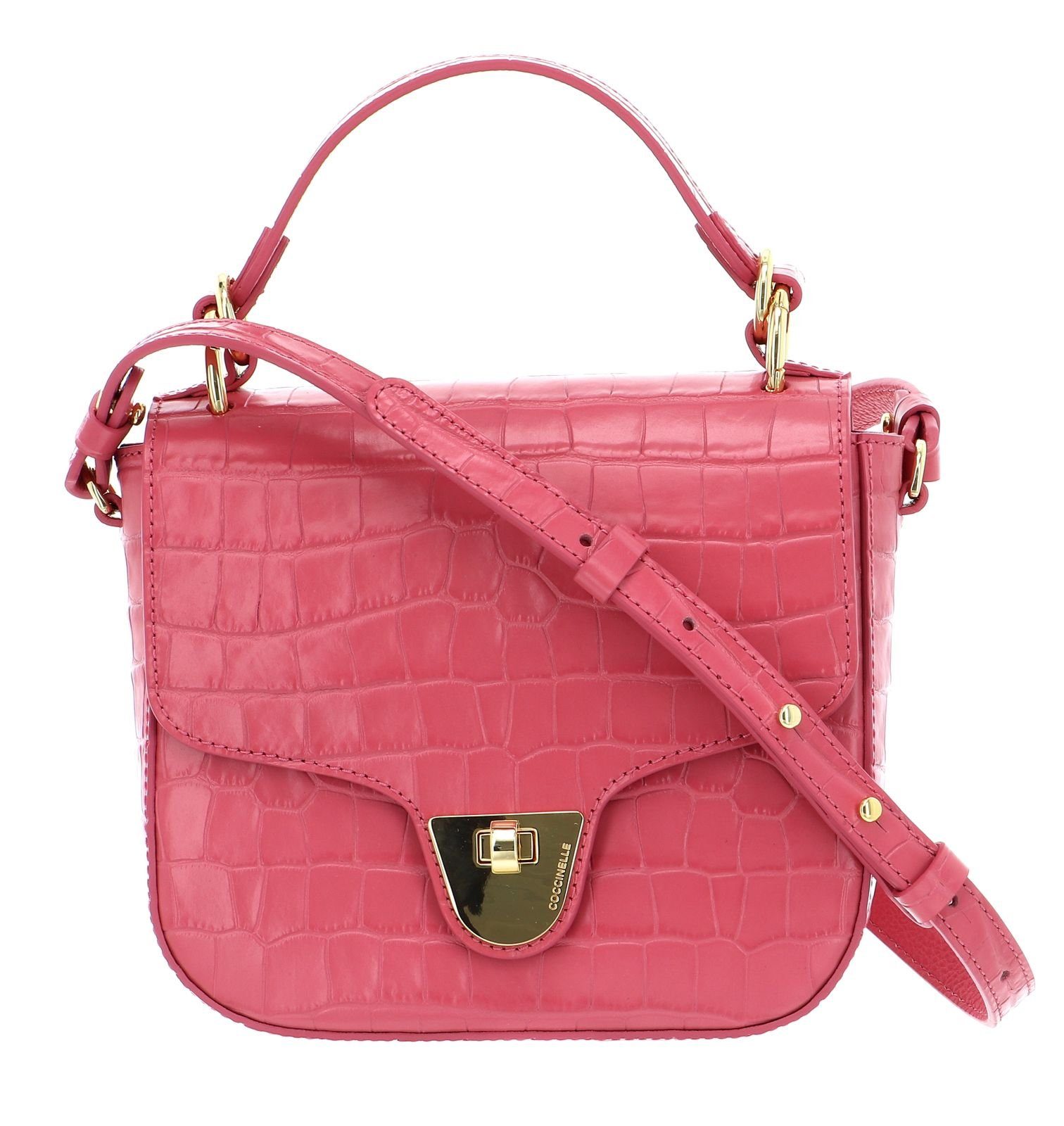 COCCINELLE Handtasche Florence Croco Shiny Soft