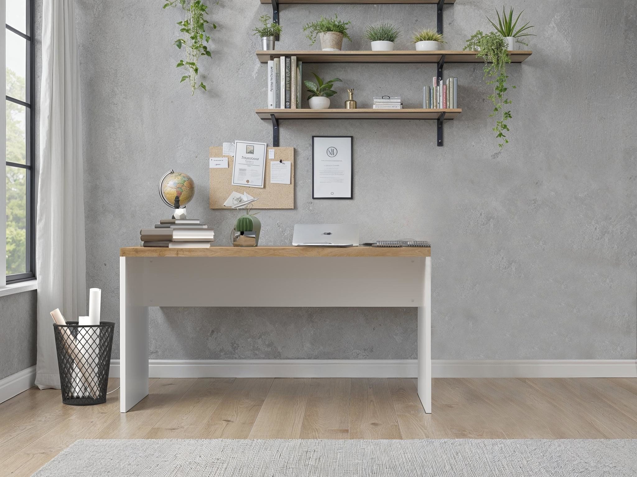 Home affaire Schreibtisch Easy, Computertisch – 38 mm Platte, perfekt fürs Büro & Homeoffice, Breite 138 cm, in 2 Größen, optional erweiterbar