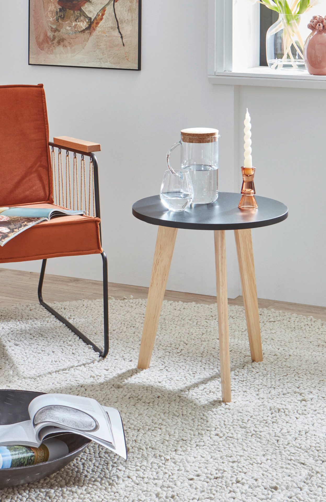 furnling Couchtisch Littleo, mit 3 Beinen, matte Oberfläche, Höhe 50 cm