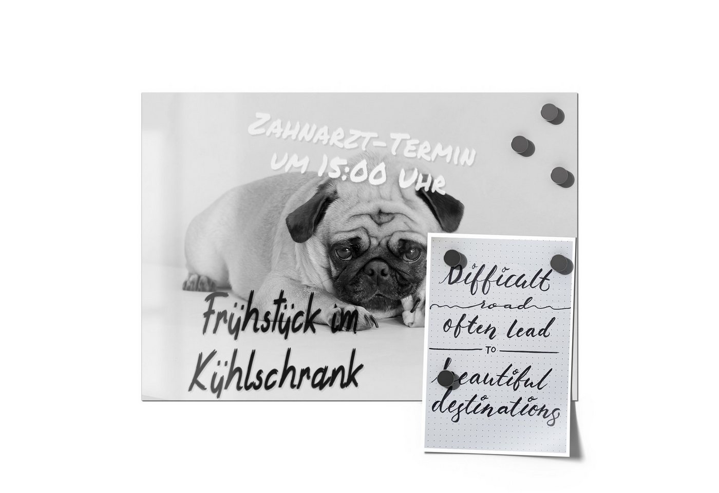 Thumbnail - DEQORI Magnetfolie 'Sanfte Blicke', beschreibbar universal Magnetmatte magnetisch Folie Planer Kalender