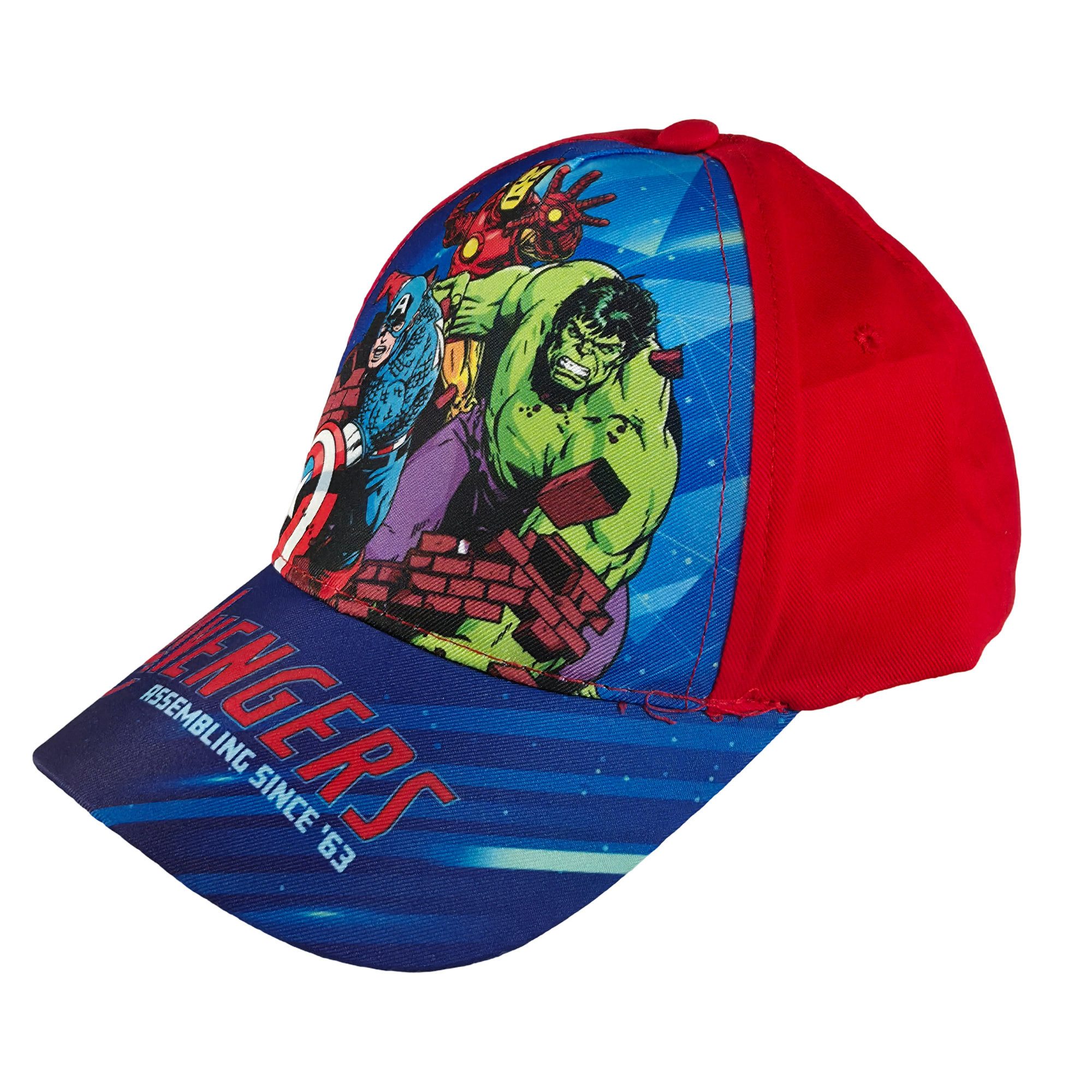 MARVEL Baseball Cap Marvel Avengers Hulk Iron Man Jungen Basecap Baseball Kappe Gr. 52 bis 54