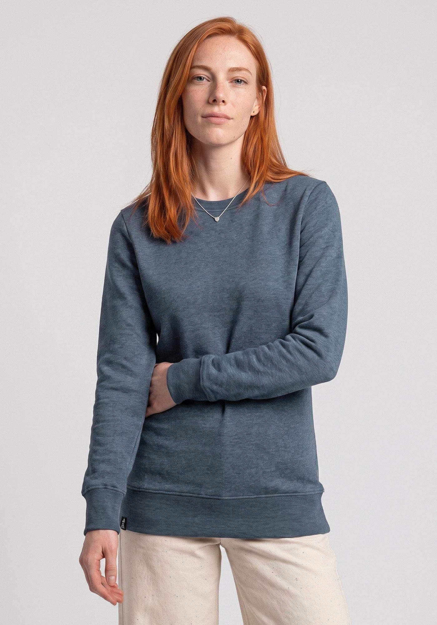 Alife & Kickin Sweatshirt LottaAK A schlichter Sweater mit Herz-Aufnäher in tollen Farben