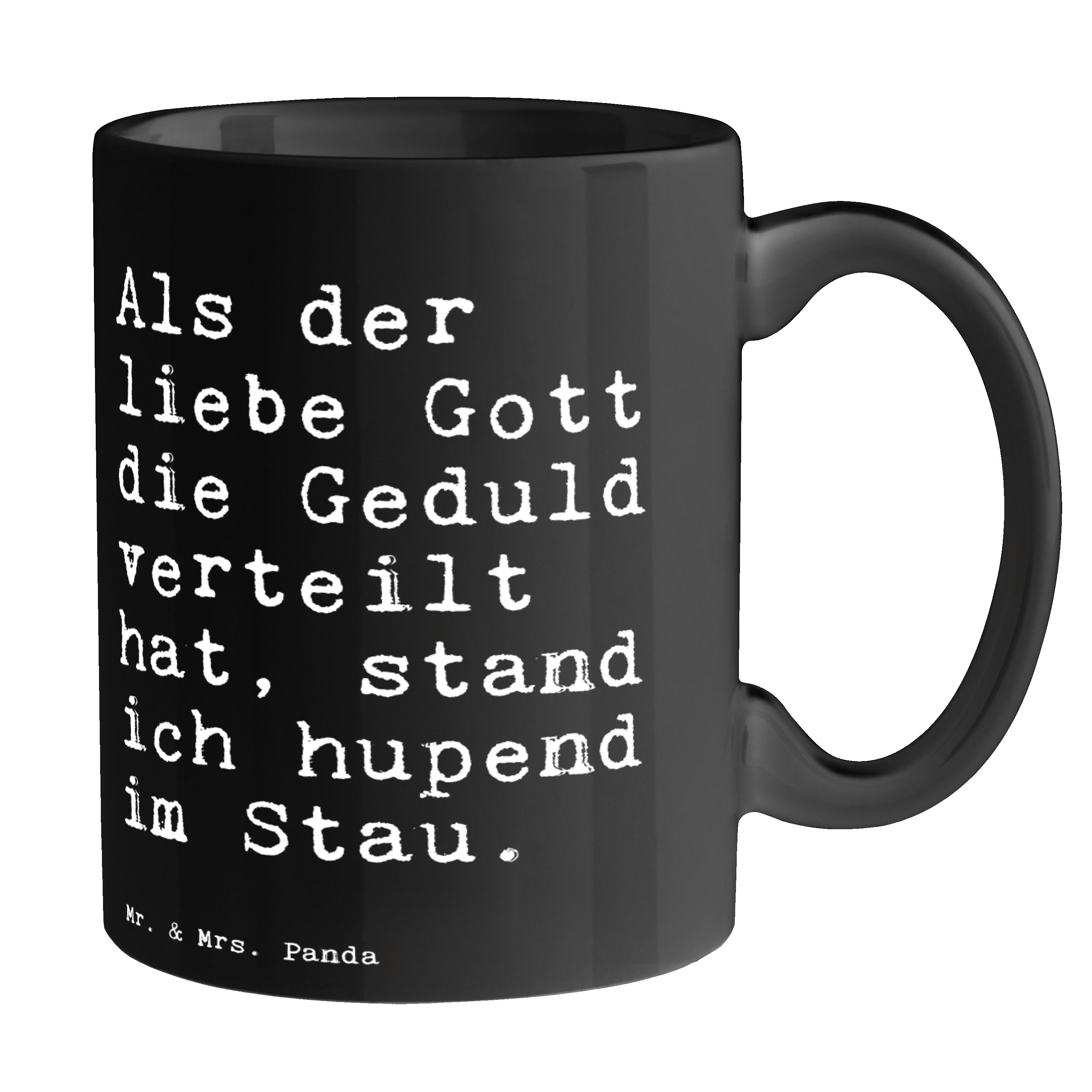Panda & Keramik Mr. liebe Kaffeetasse, witzig, Tasse der lust, - Als Mrs. Gott... Schwarz - Geschenk, Schwarz
