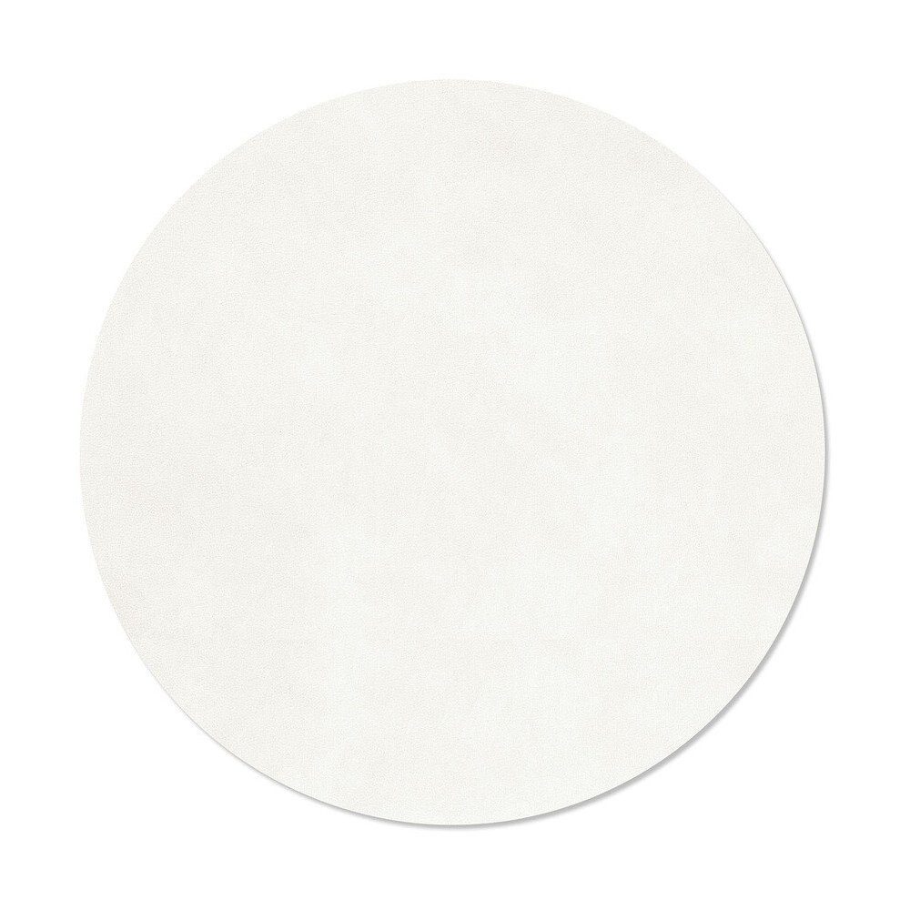 LIND DNA Platzset Tischset L 38 cm Circle Nupo pure white, (1-St), Tischset, Ø38cm, Recyclingleder, Weiß