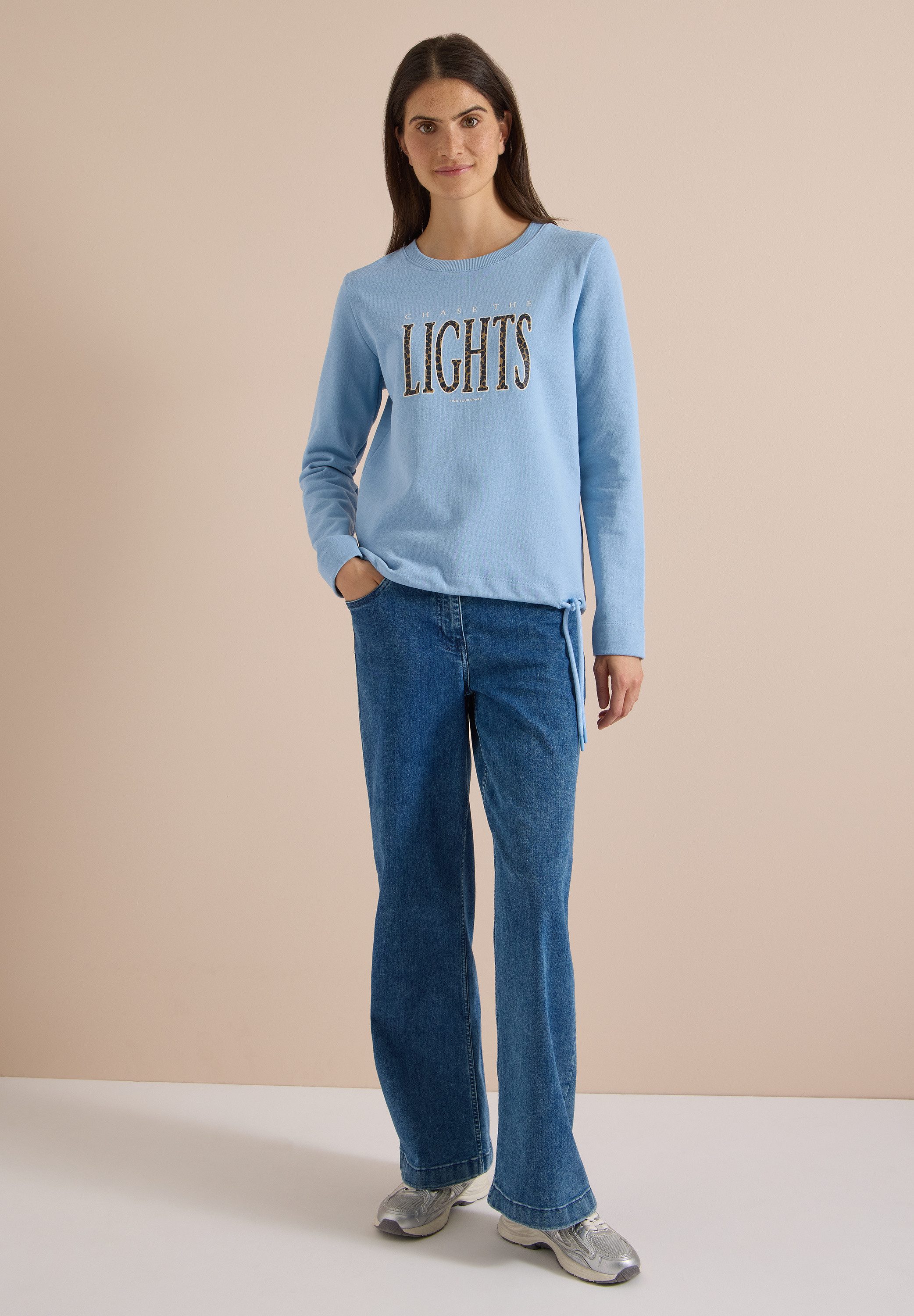 CECIL Sweatshirt mit Tunnelzug am Saum