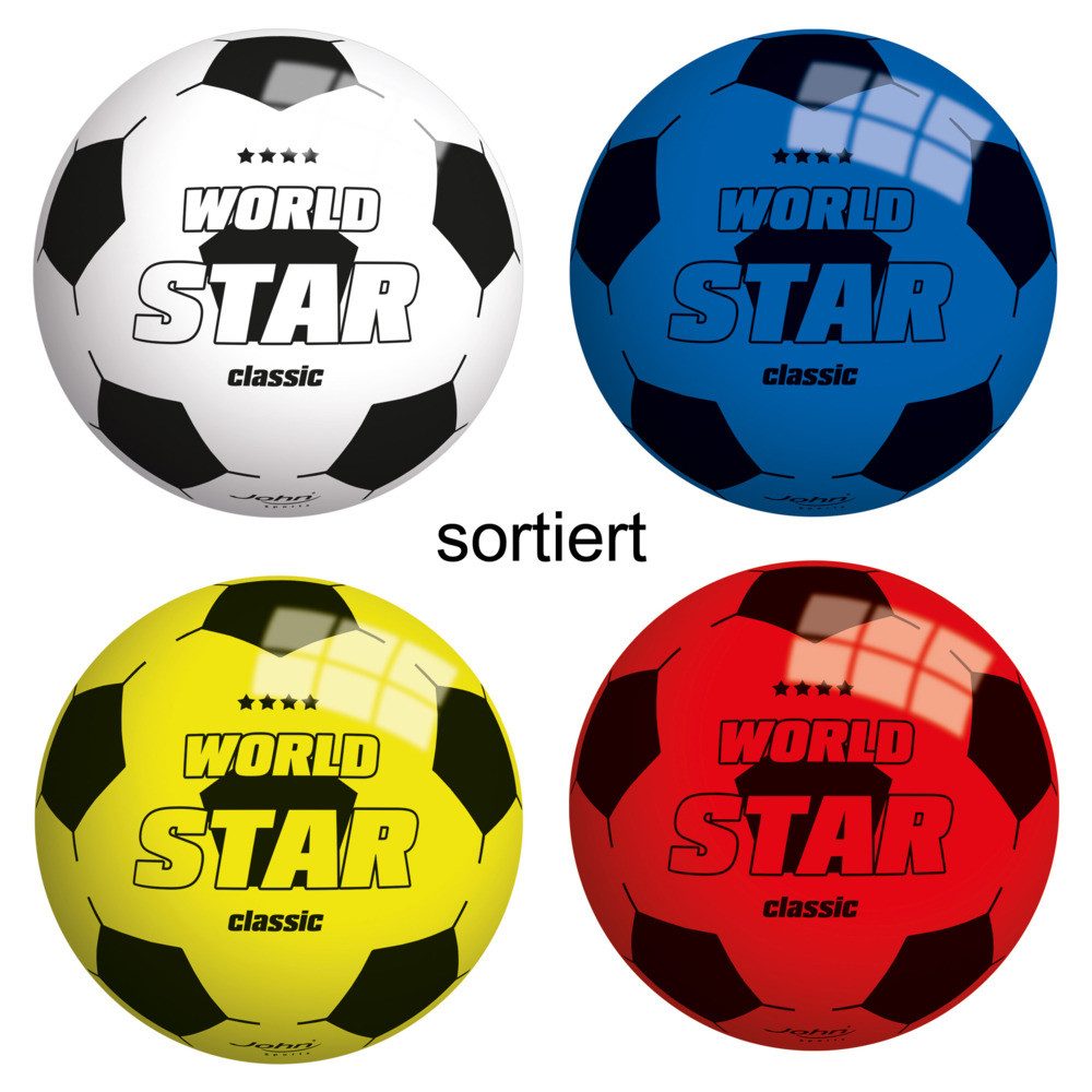Spielball John Spielball World Star weiß blau rot Ø23cm sortiert