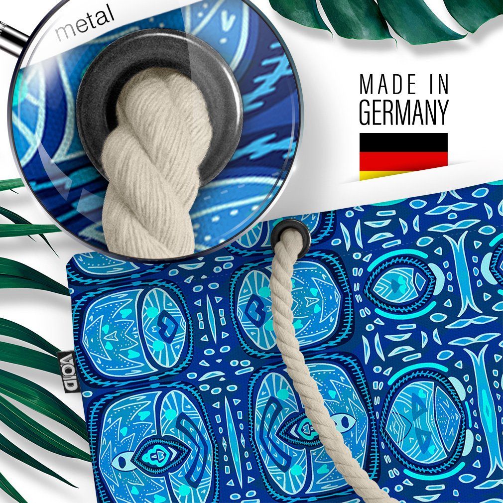 Afrika VOID Blau Strandtasche Design (1-tlg), dunkelblau Dekor Kultur grafik Muster Ethno Orient