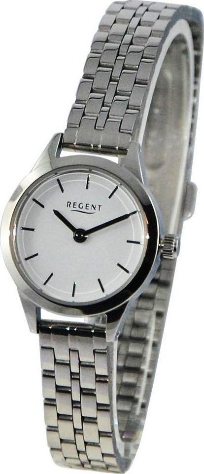 Metallarmband Armbanduhr rund, Regent Quarzuhr Damen groß extra Damen Analog, Regent 21,5mm), Armbanduhr (ca.