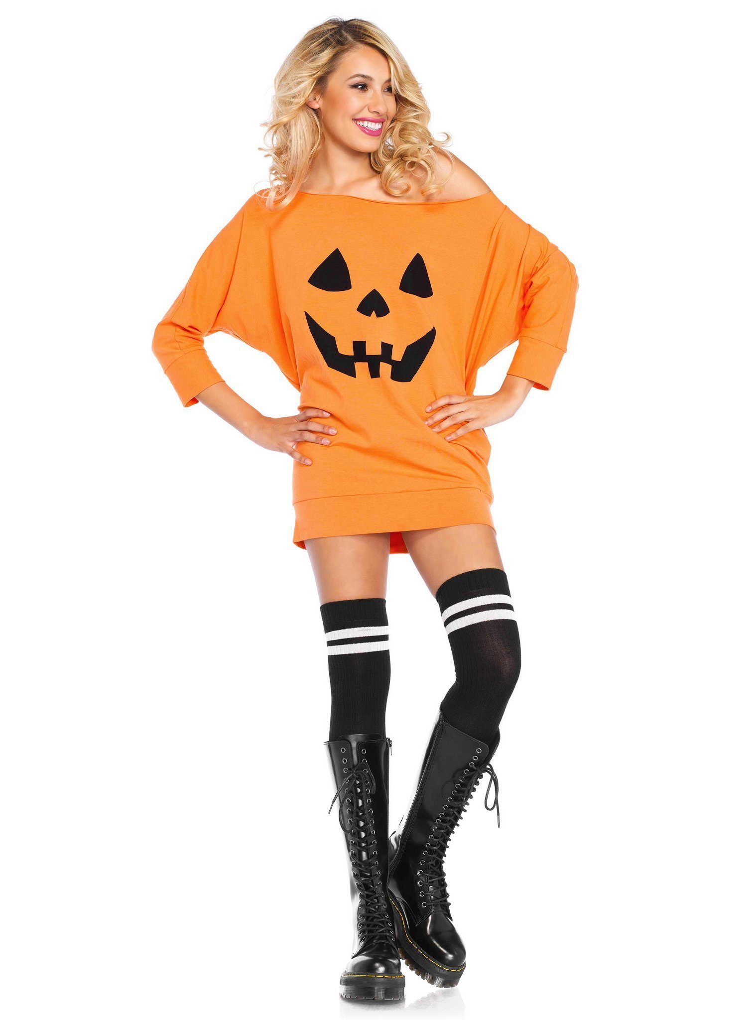 Leg Avenue Kostüm Jerseykleid Kürbis - Halloween Kostüm Damen