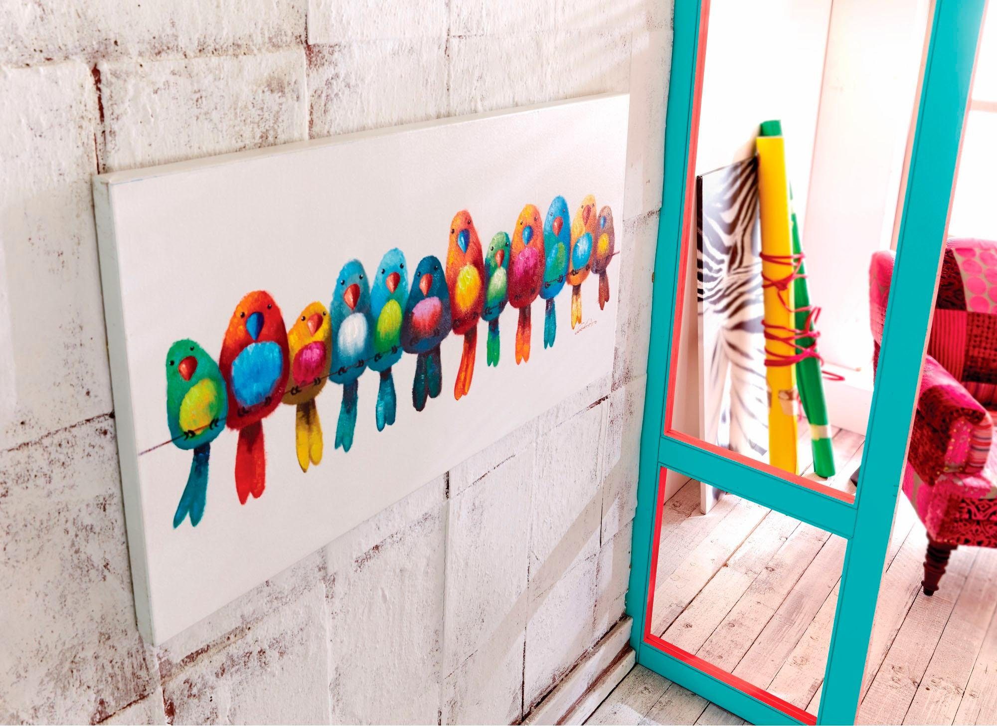 Schneider Acrylglasbild »Bunte Vögel«, 120/60 cm-HomeTrends