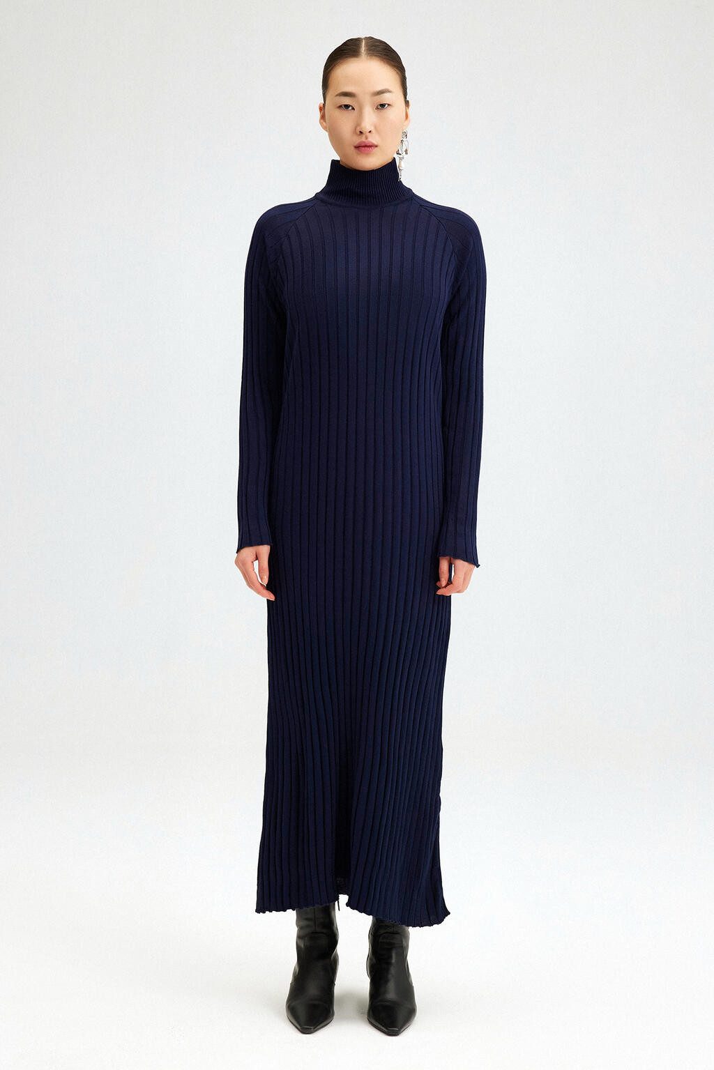 touche prive Maxikleid RIPPENSTRICKKLEID MIT ROLLKRAGEN günstig online kaufen