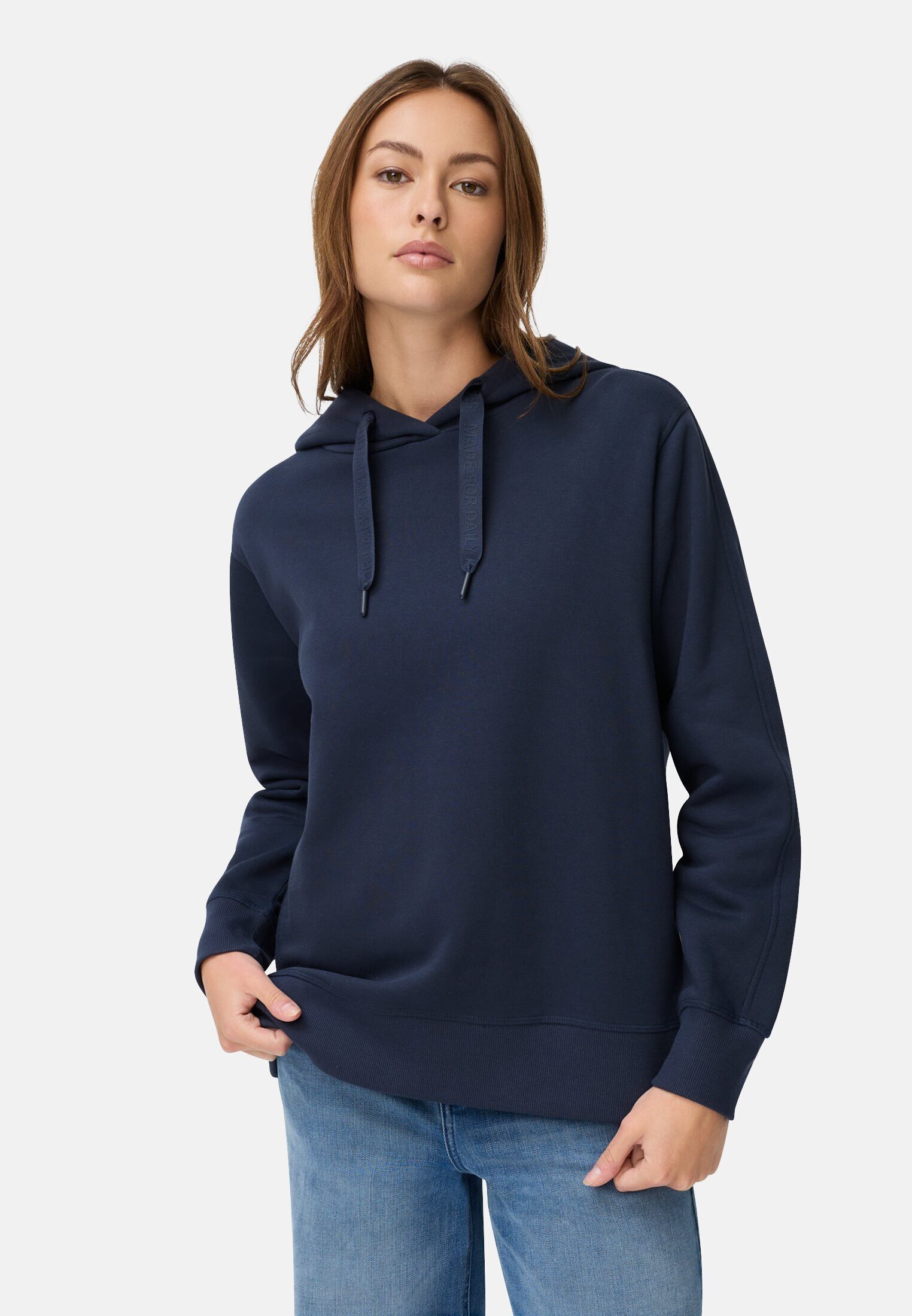 camel active Kapuzenpullover aus reiner Baumwolle Langarm Kapuze (1-tlg)