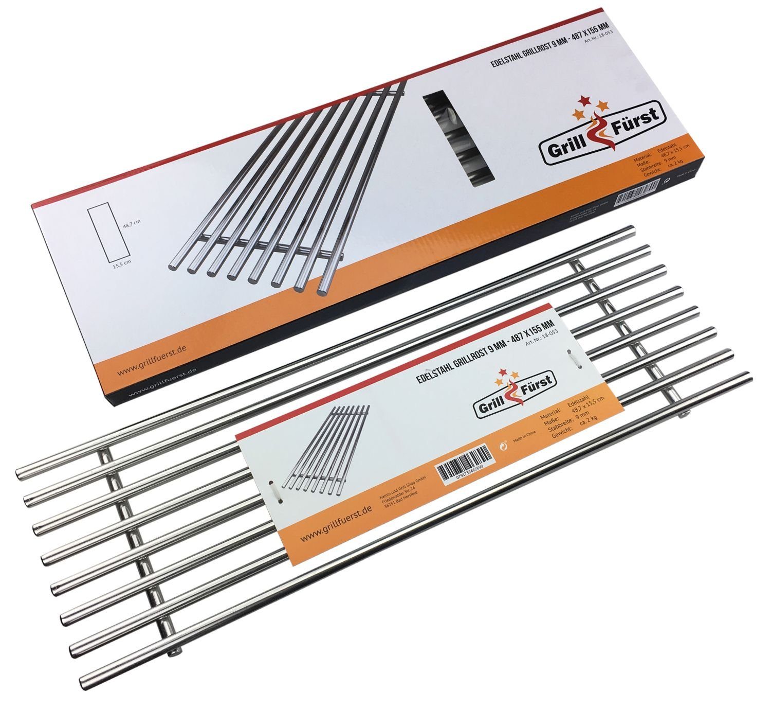 Grillfürst Grillrost Grillfürst Edelstahl Grillrost für Imperial / Regal (48,7 x 15,5 cm)