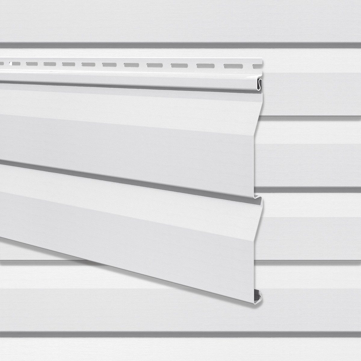 VILO Verkleidungspaneel Canadian Siding SV-03 Stülpprofil 2-Brett 3,0m St. 0,6qm weiss, BxL: 24x300 cm, 0,72 qm, (Stückweise 1 Paneel, 0,72 qm) 2-lagig, solide Beständigkeit, pflegeleicht, abwaschbar, Leichtgewicht