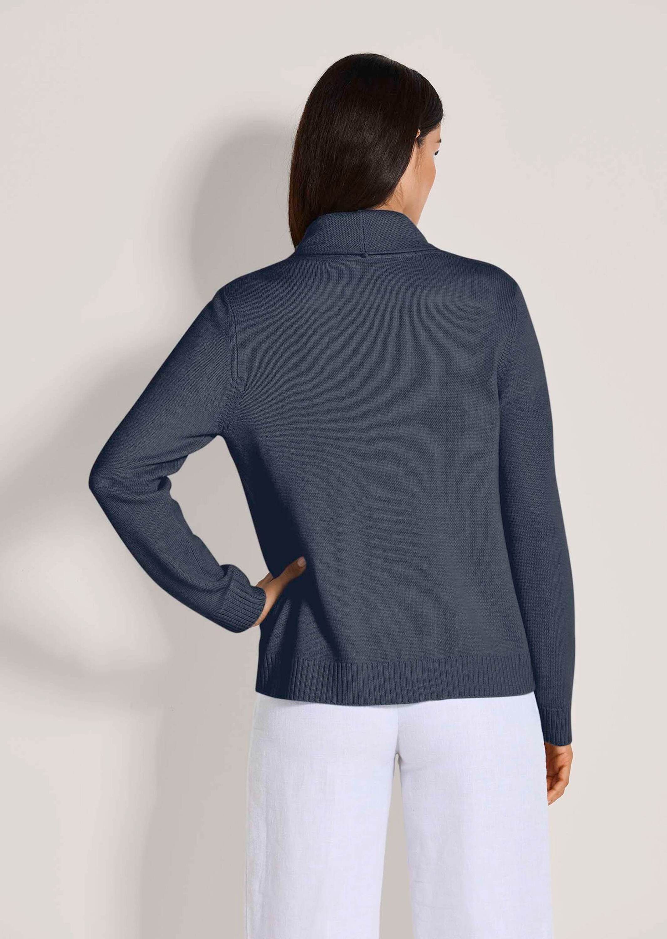 MADELEINE Strickjacke Langarm Cardigan mit Schalkragen, Kaschmir Lässige Form ohne Verschluss, hochwertige Wolle