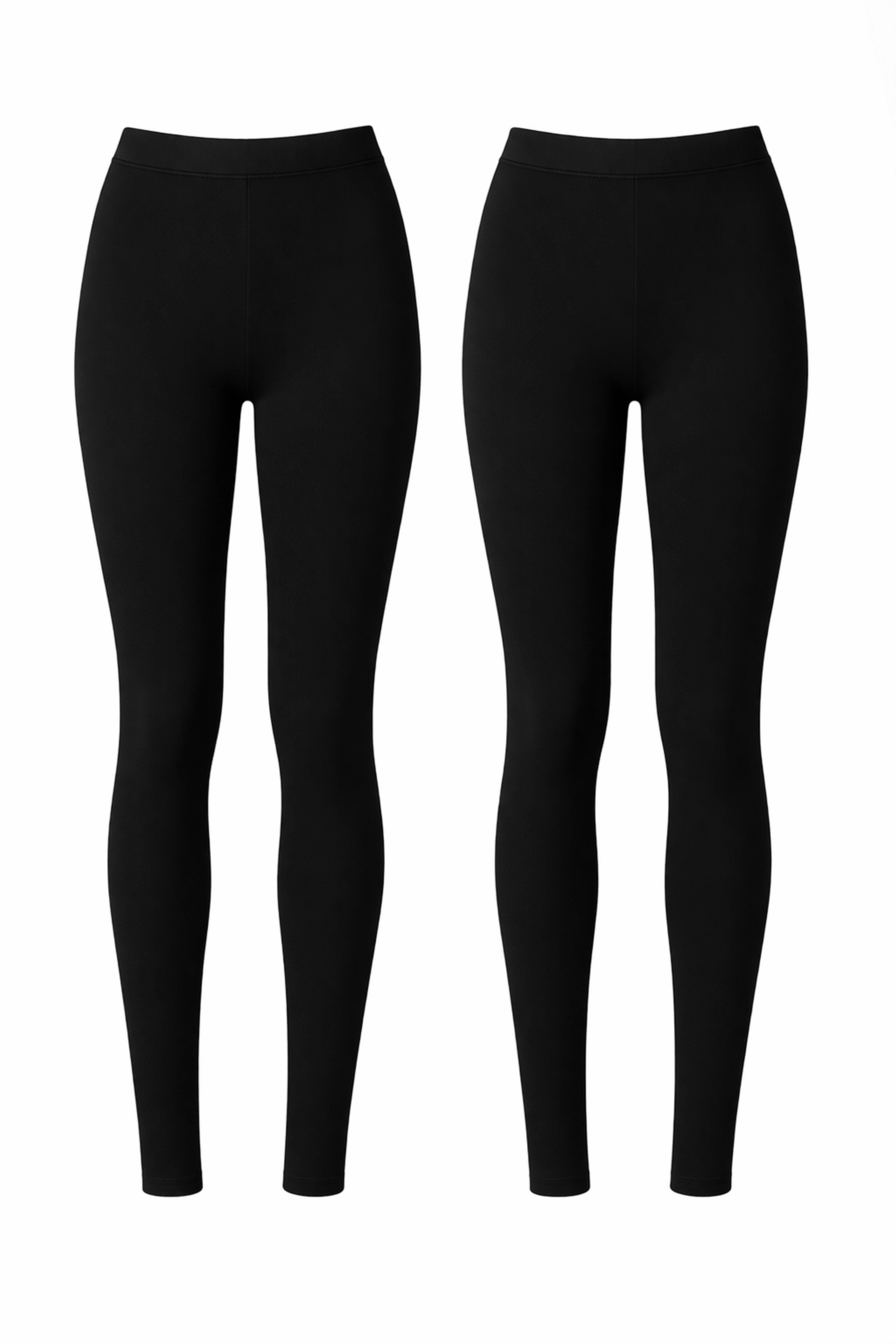 Leggings Damen Baumwolle Schwarz 3er Pack