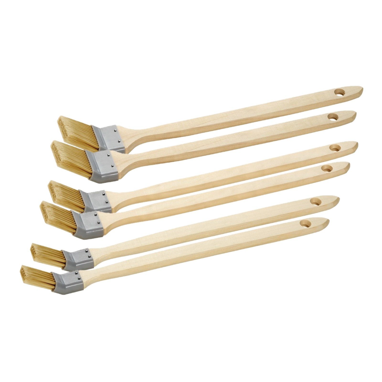 ARLI Heizkörperpinsel Eckenpinsel Set Pinsel set mit 25 mm / 35 mm / 50 mm, (6 St), mit langem Holzgriff
