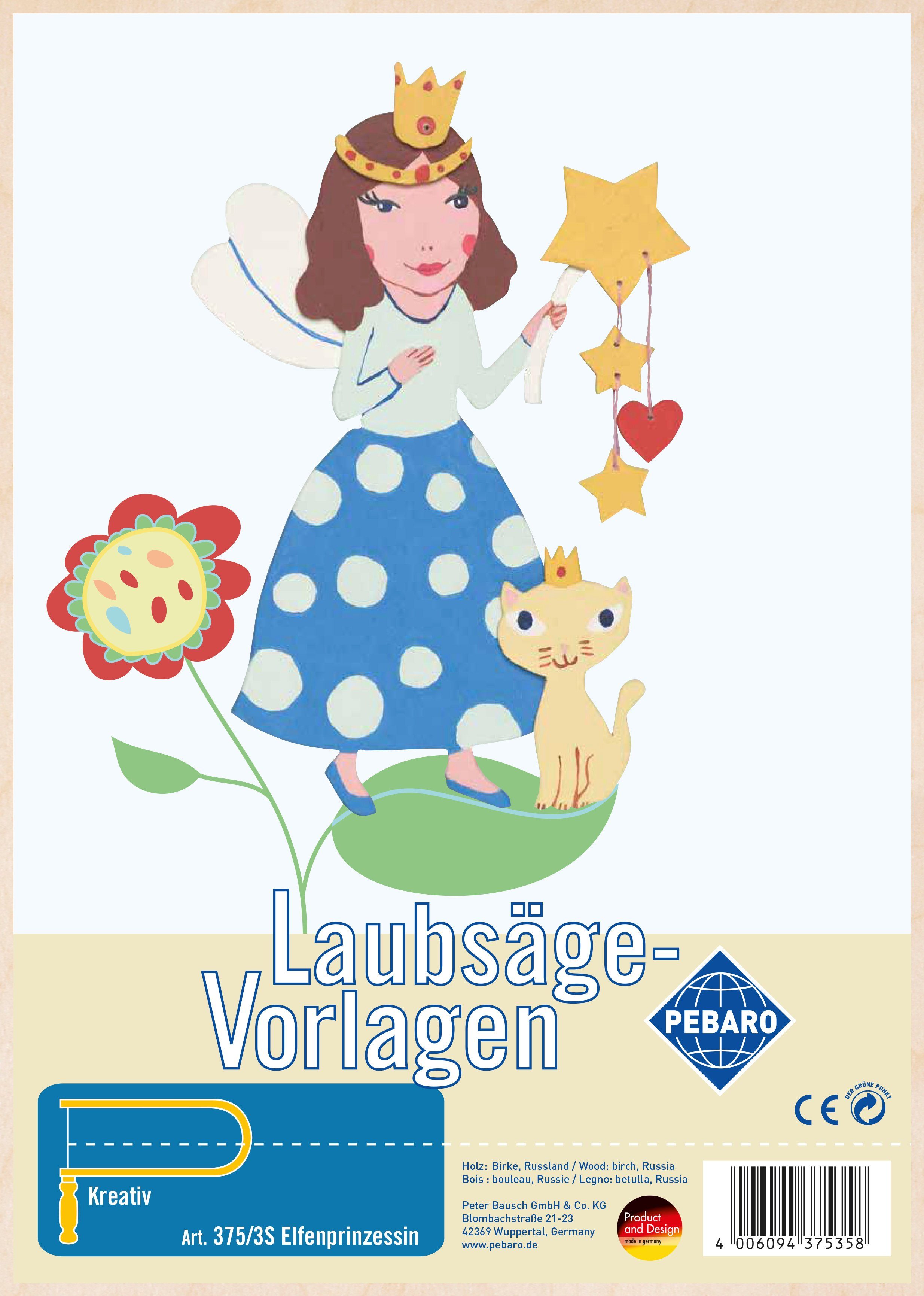 Laubsägevorlage Kreativset Pebaro 375/3S "Elfenprinzessin",