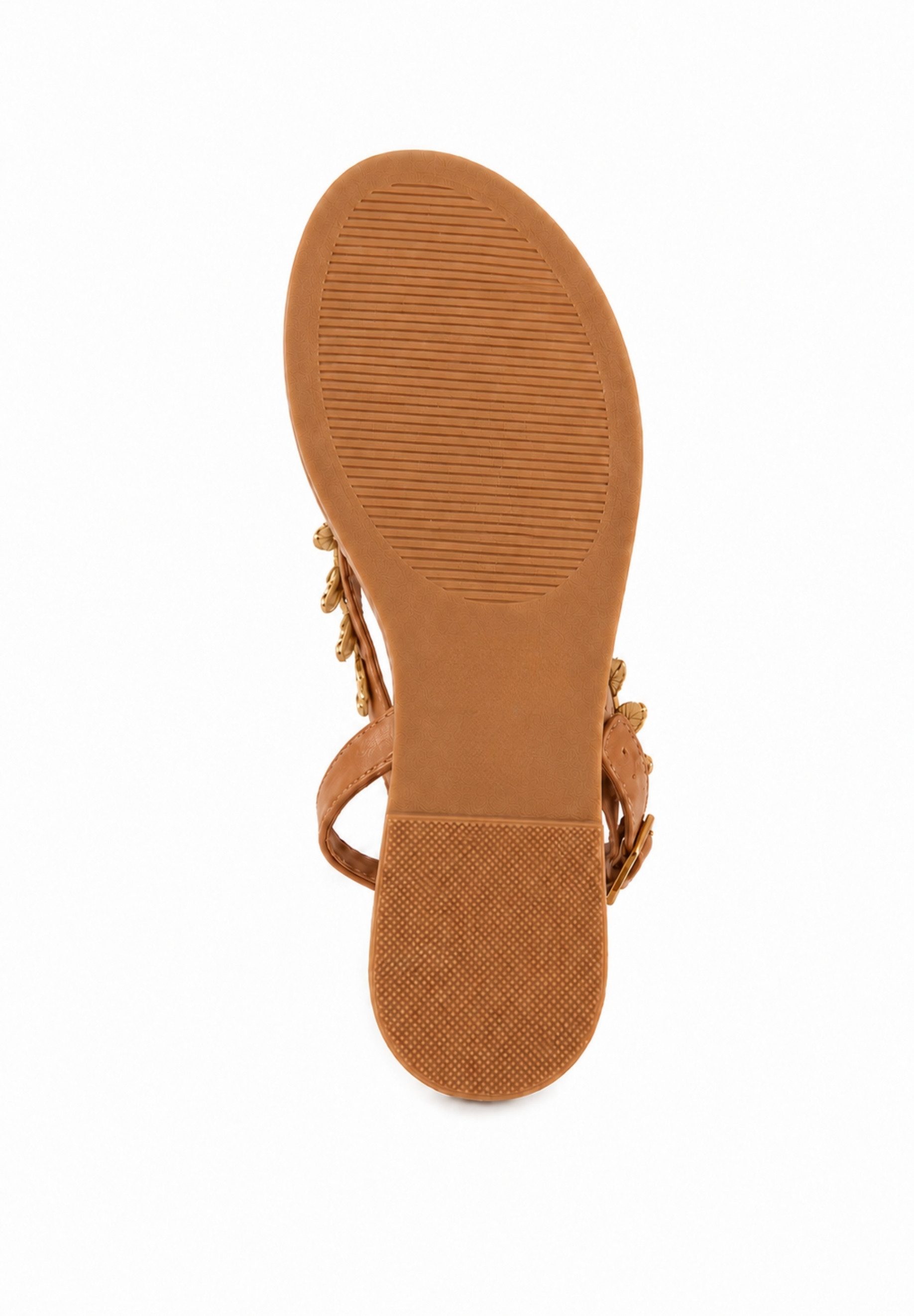 Day Vine Damen Zehentrenner-Sandalen mit Blätterdetails und Fersenriemen Sandalette