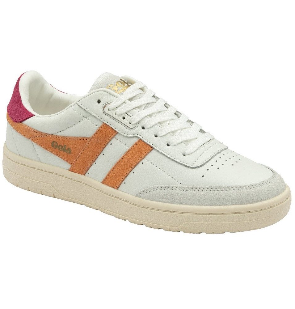 Gola Falcon Leder weiss/apricot/fuchsia Damen Sneaker