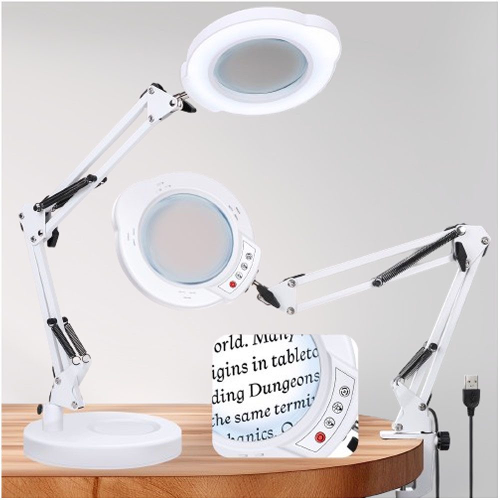 VIVIHEYDAY Lupenlampe 10X Lupe mit Licht und Ständer 2-in-1 LED Lupenleucht günstig online kaufen