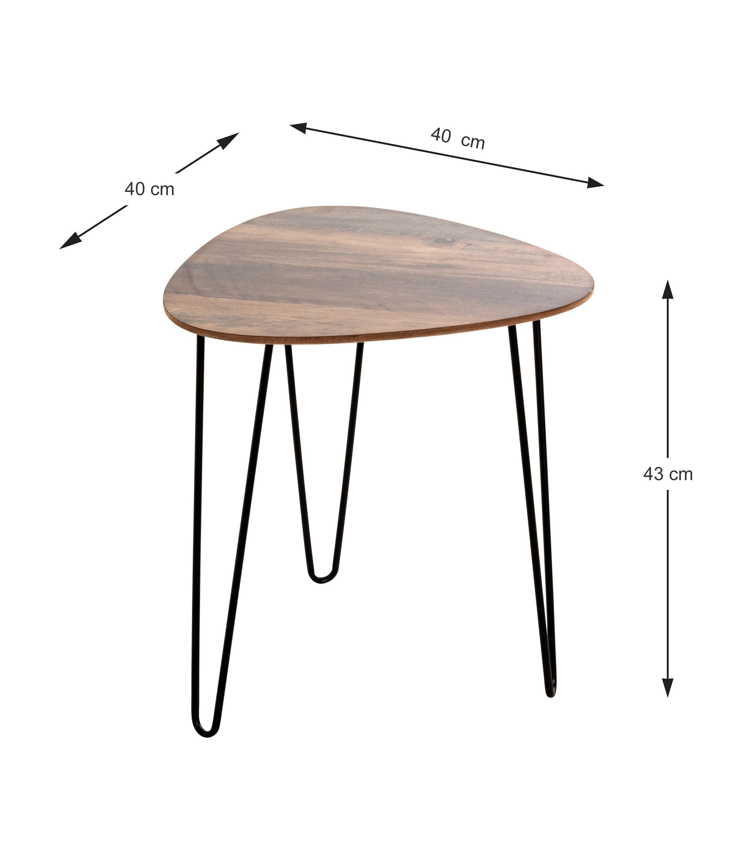 HAKU (BHT bunt cm) Möbel cm Beistelltisch 40x43x40 40x43x40 BHT HAKU Beistelltisch, Beistelltisch