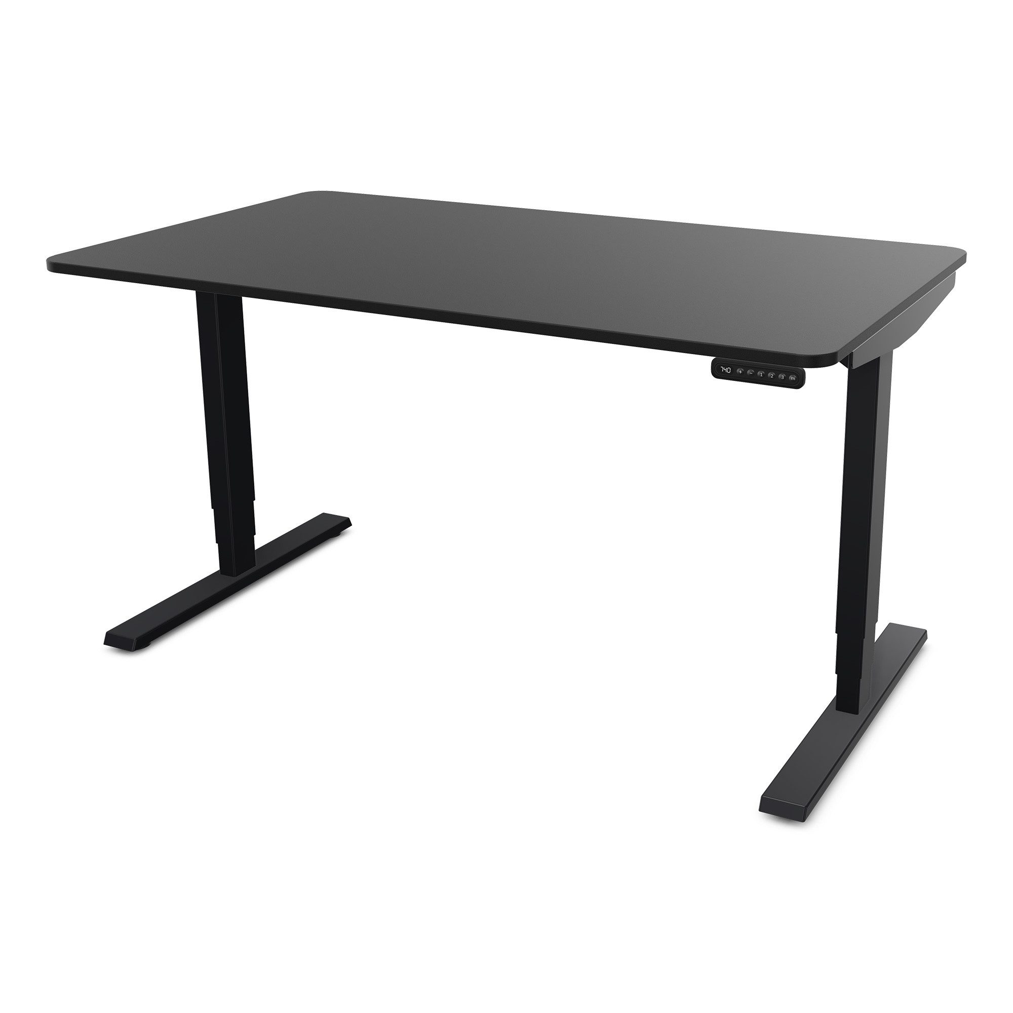 ASSMANN Büromöbel Schreibtisch Y-LINE Curved (120x70cm Schwarz Kollisions-Schutz, Elektrisch höhenverstellbar, Kindersicherung 2-fach-Motorik Doppelhub, einfache Montage, für Büro und Homeoffice), TÜV-zertifiziert, Blauer Engel, 5 Jahre Herstellergarantie