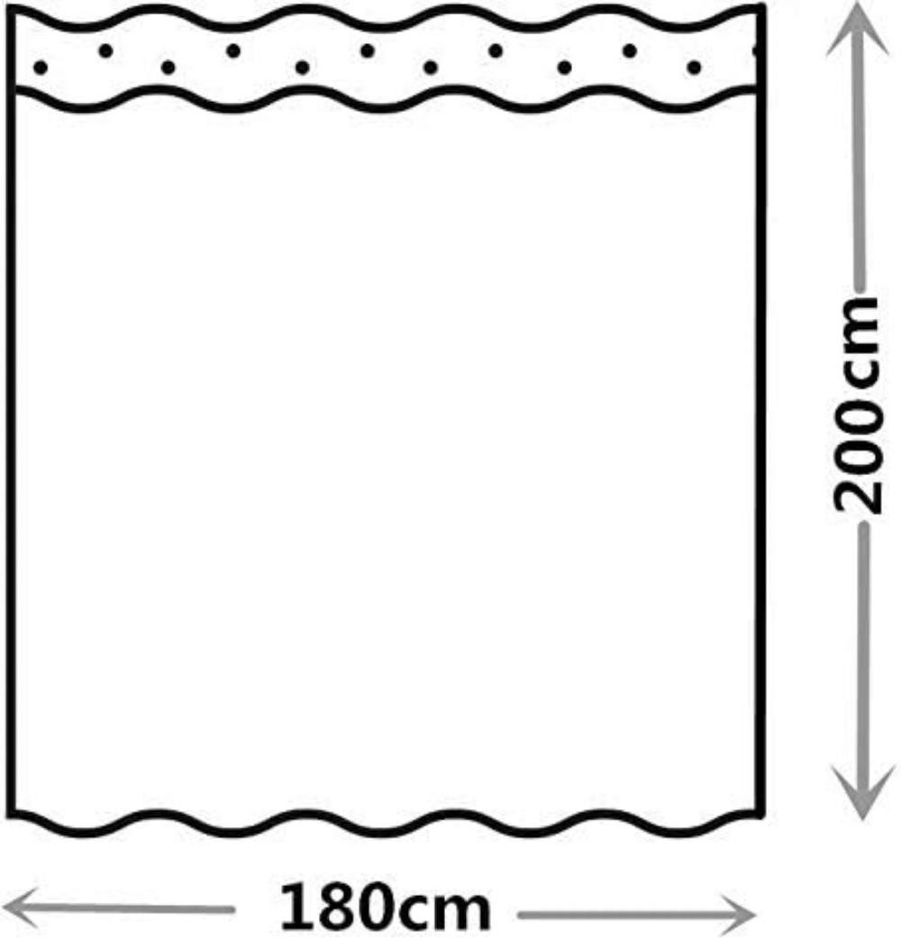 M&W DAS DESIGN Duschvorhang Shower curtains Schimmel Waschbar Bad vorhang 180x200cm – Bild 5 von 5