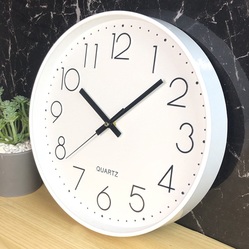 TUWENA Uhr 30cm Wanduhr Lautlos, 3D Ziffern Wanduhr, Modern Wand Uhr Analog günstig online kaufen