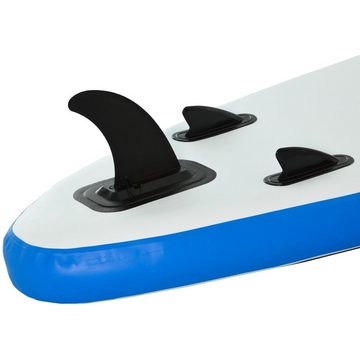 HOMCOM SUP-Board Surfboard, Fishboard, (Set, 6 tlg., mit Pumpe und Transportrucksack), mit Paddel