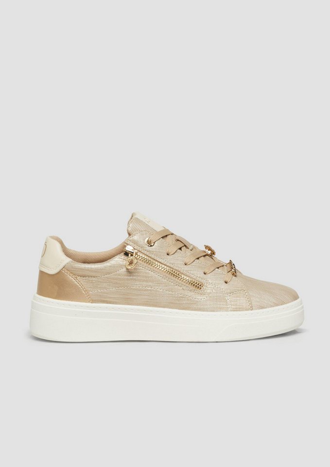 s.Oliver Sneakers Sneaker Sneaker mit Reißverschluss-Detail und Plateau-Sohle