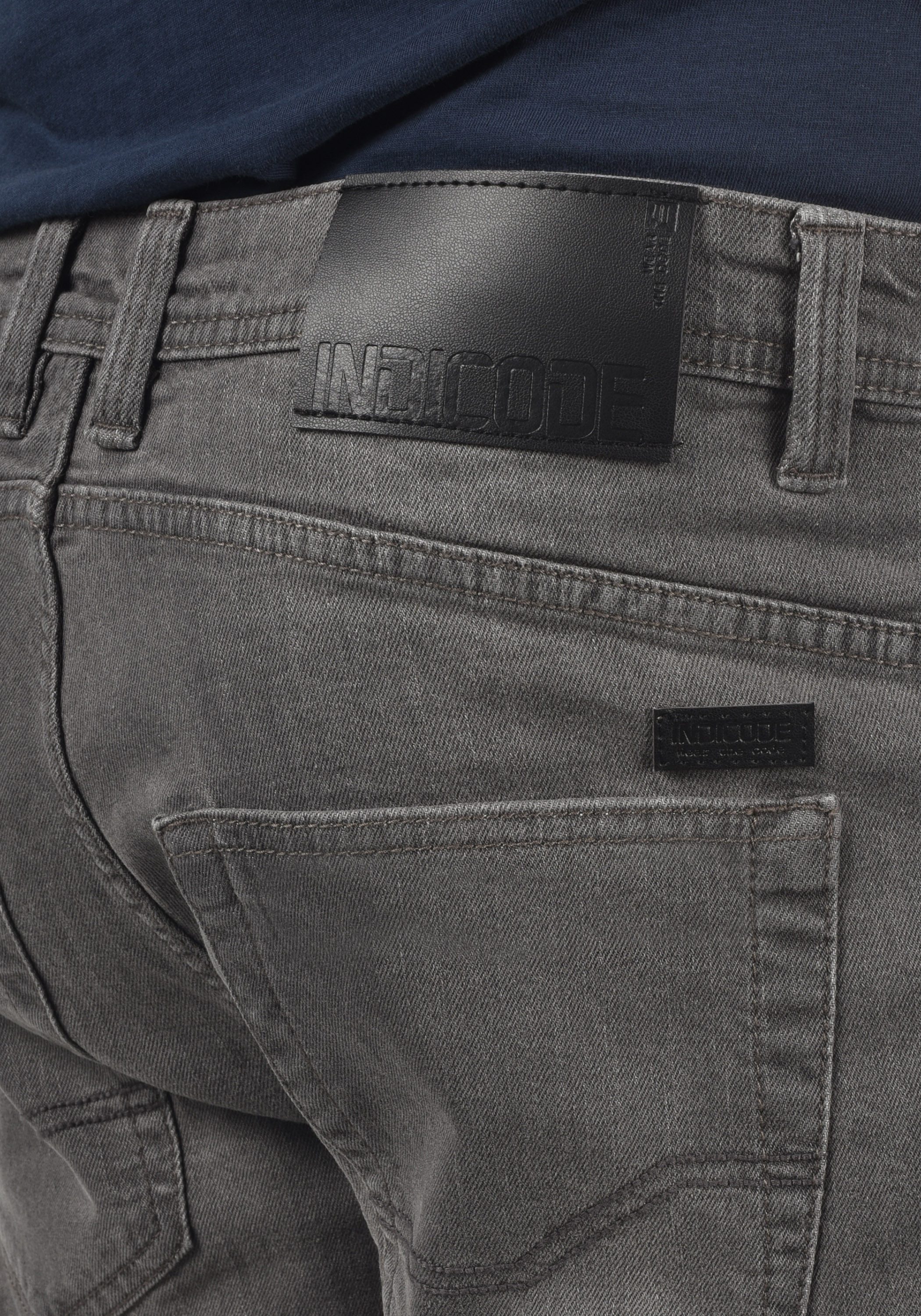 Indicode 5-Pocket-Jeans IDQuebec Denim Hose im Washed-Out Look