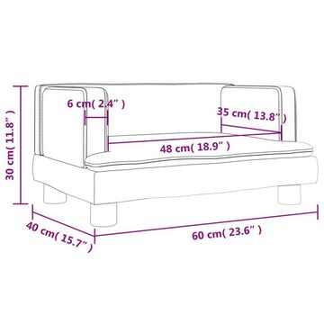 vidaXL Kindersofa Kindersofa Rosa 60x40x30 cm Samt Kindercouch Kindermöbel Kinderzimmer