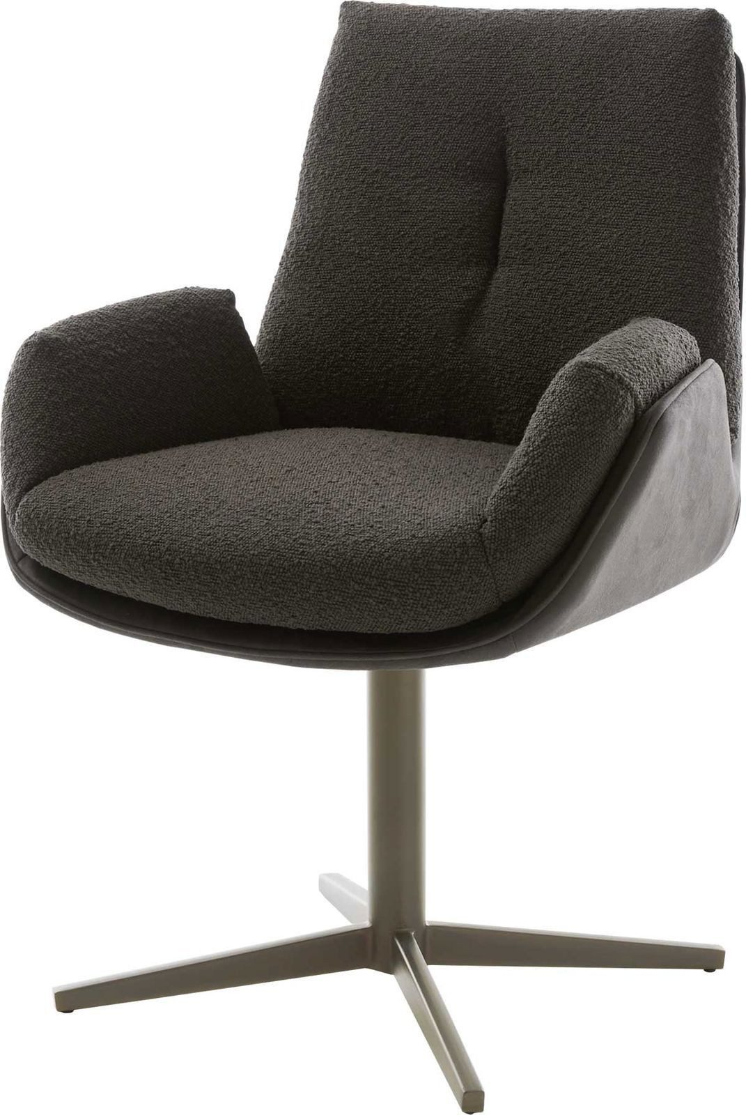 DELIFE Polsterstuhl Clea-Flex, Fußkreuz Effektfinish Titan günstig online kaufen