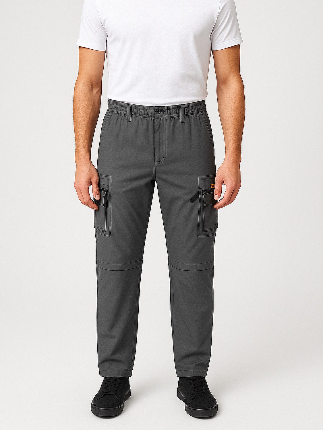 YSROMA Cargohose Zip-Off Beine, elastischer Bund, Reißverschlusstaschen MAI günstig online kaufen