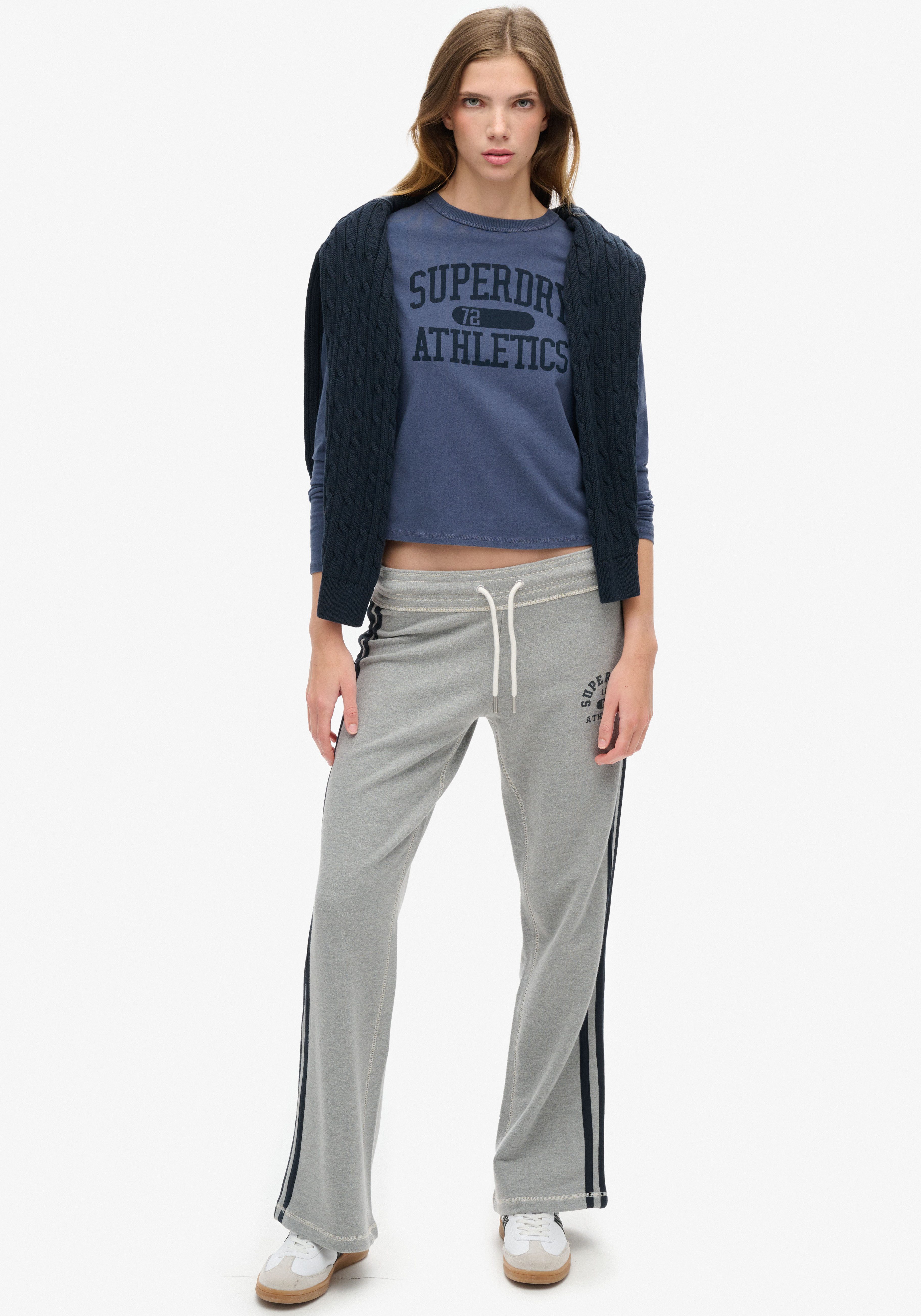 Superdry Sweathose ATHLETIC STRIPE FLARE JOGGER Jogginghose mit Streifen und Schlag