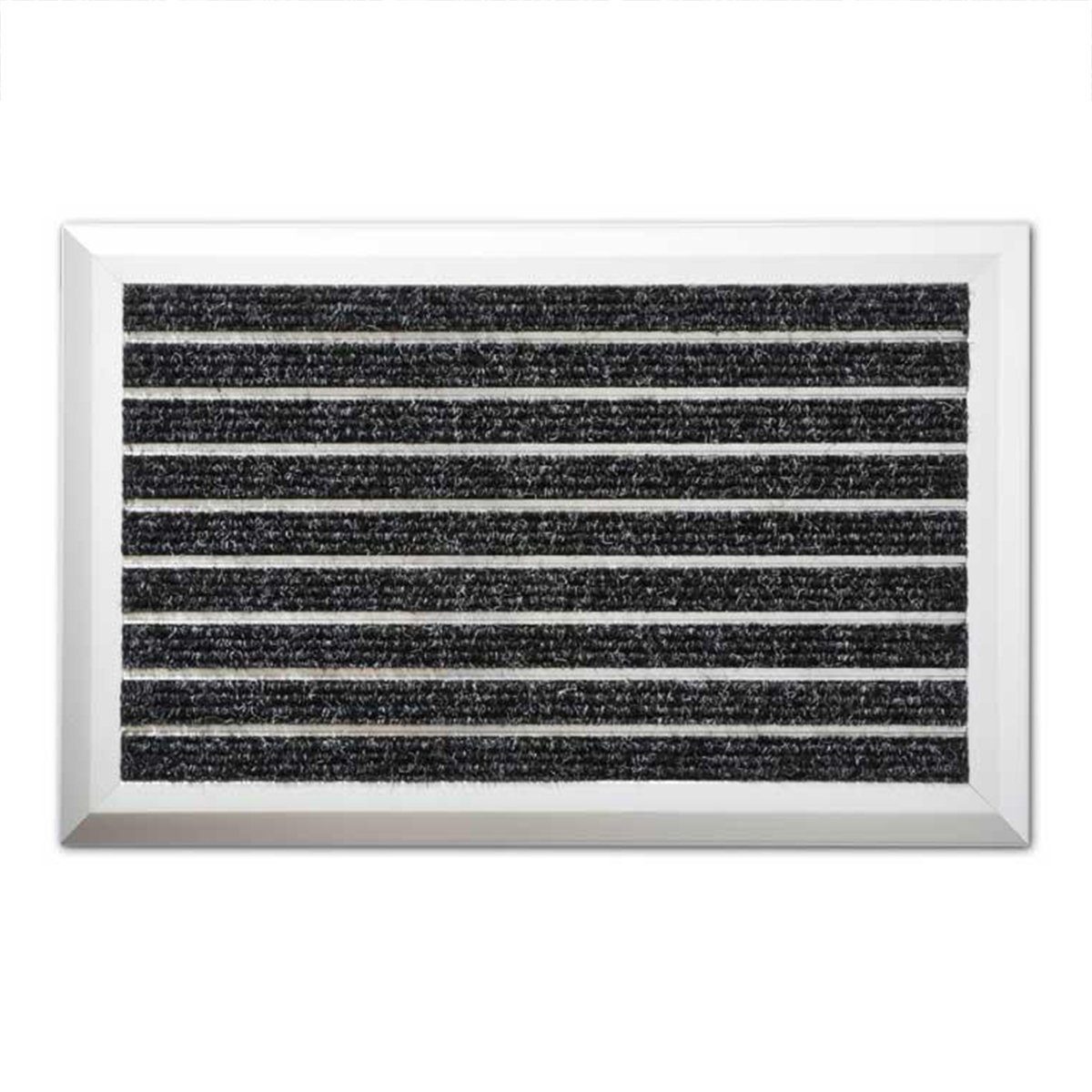 Floordirekt Fußmatte Alu-Türmatte Optimum Mat Textilfaser-Rips, günstig online kaufen
