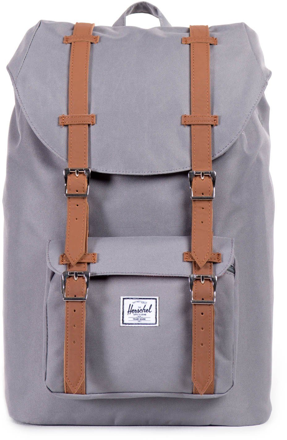 Herschel Rucksack mit Laptopfach, »Little America, Grey, Mid Volume