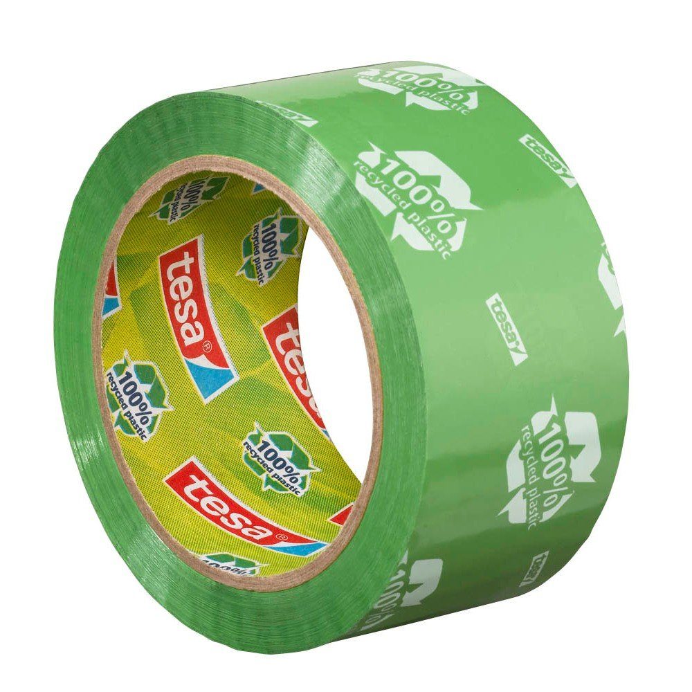 Eco Packband 66m tesapack® plastic 5cm tesa green tesa & x Klebeband recycled Strong