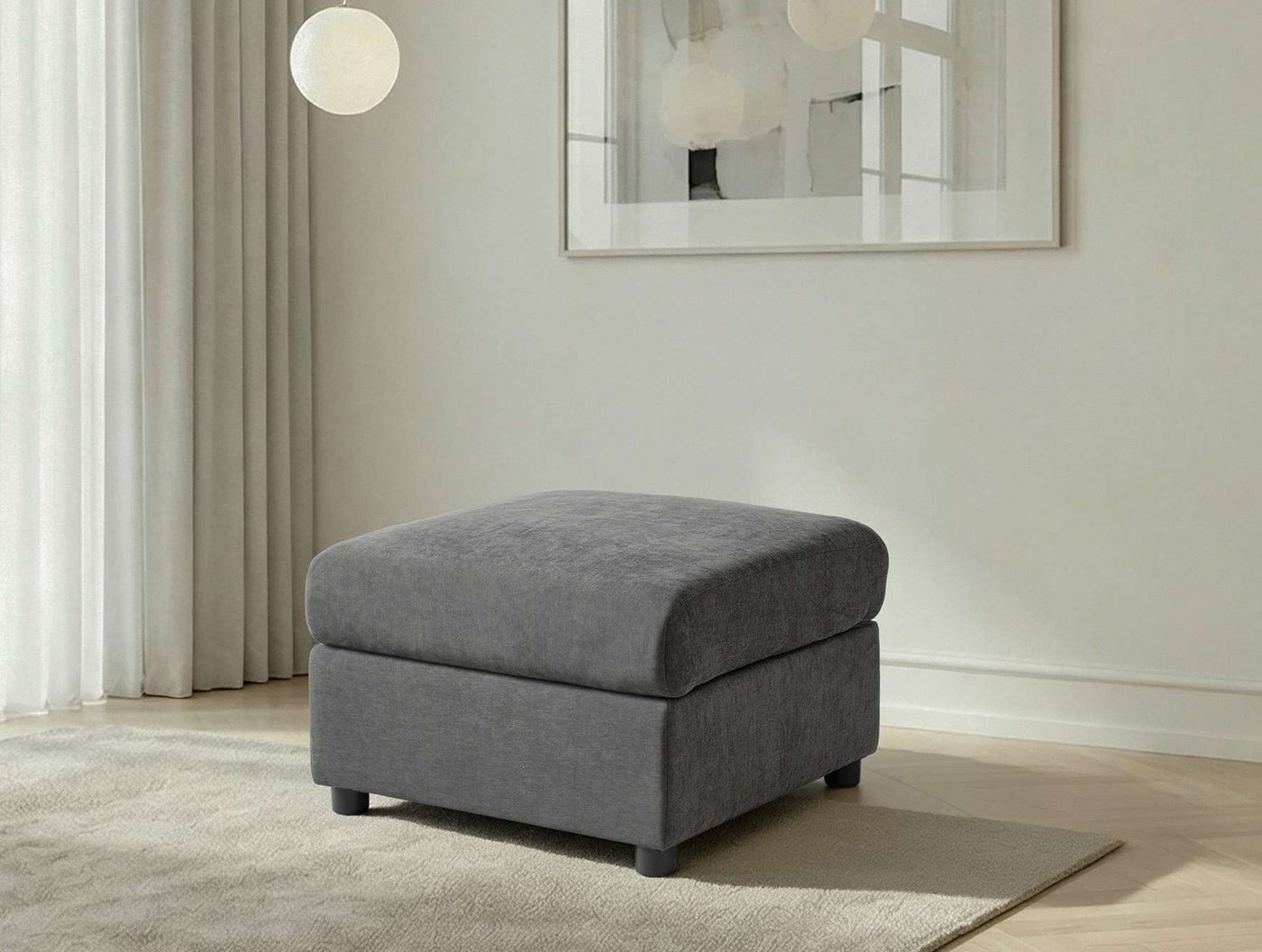 Dorel Home Polsterhocker STILHUS Sitzhocker passend zur Serie, Breite 65 cm, Chenille-Bezug, als Modul oder separat verwendbar - individuell kombinierbar