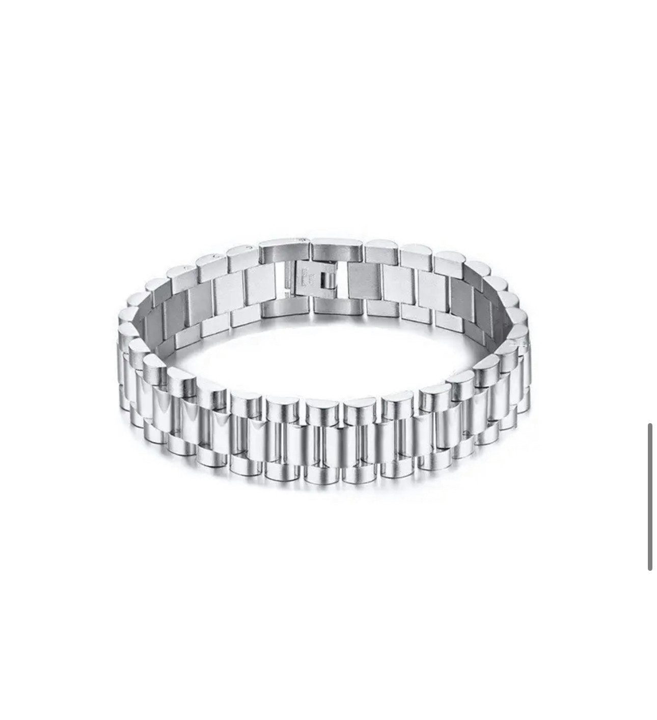 ROUGEMONT Edelstahlarmband Massives Unisex Trend Edelstahl Armband Gold Silber Armband 22cm, Wasserfest