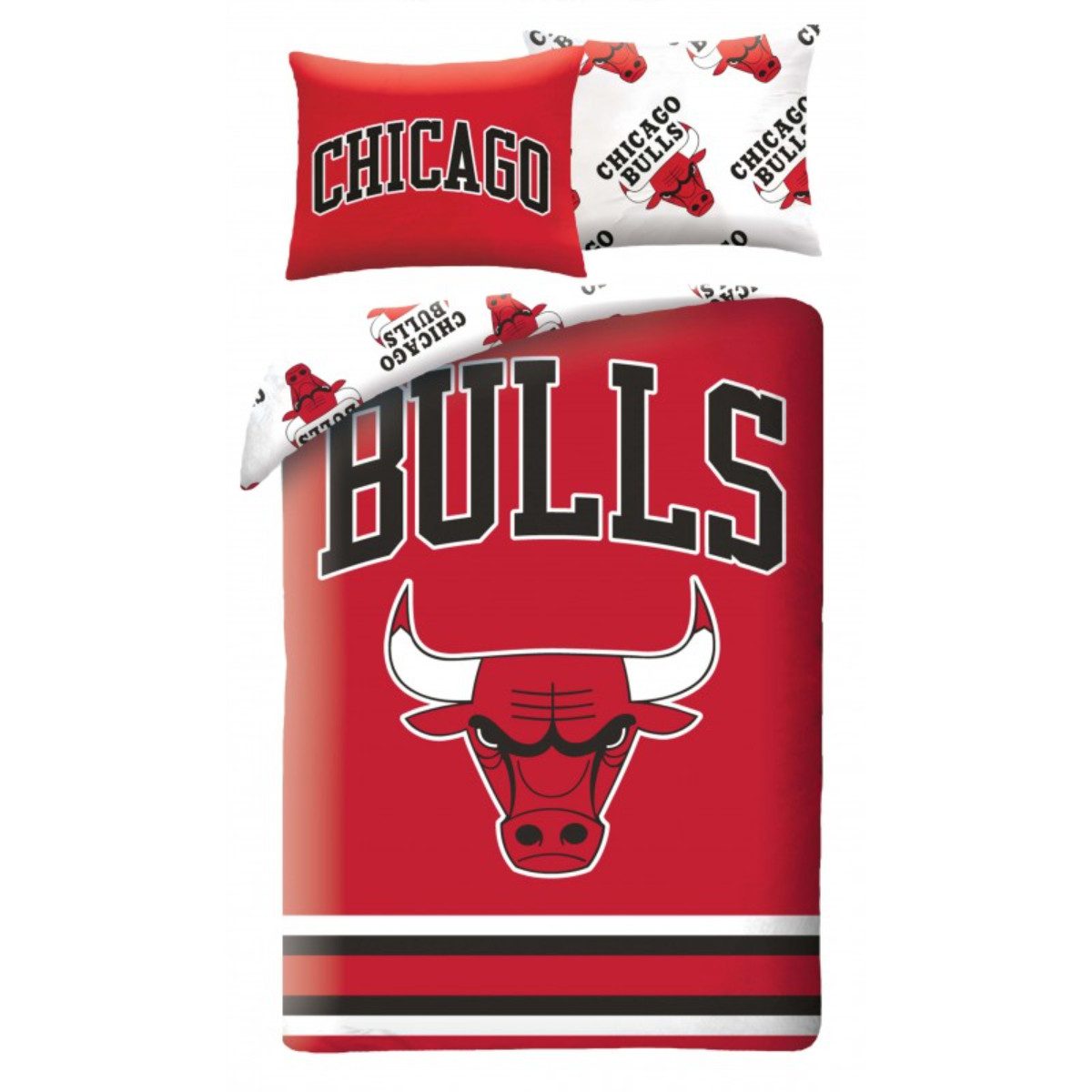 Chicago Bulls Bettwäsche Bettwäsche 140 × 200 cm Kissenbezug 70 × 90 cm, Polyester