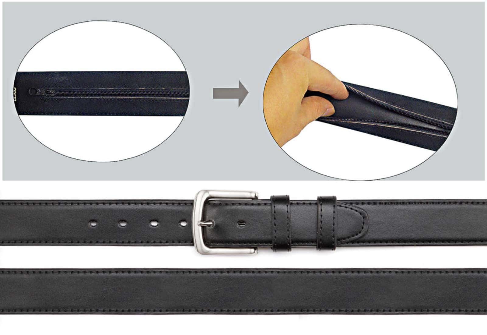 BEZLIT Tresorgürtel Herren Safe Tresor Kunstleder Gürtel (1-St) im eleganten Look