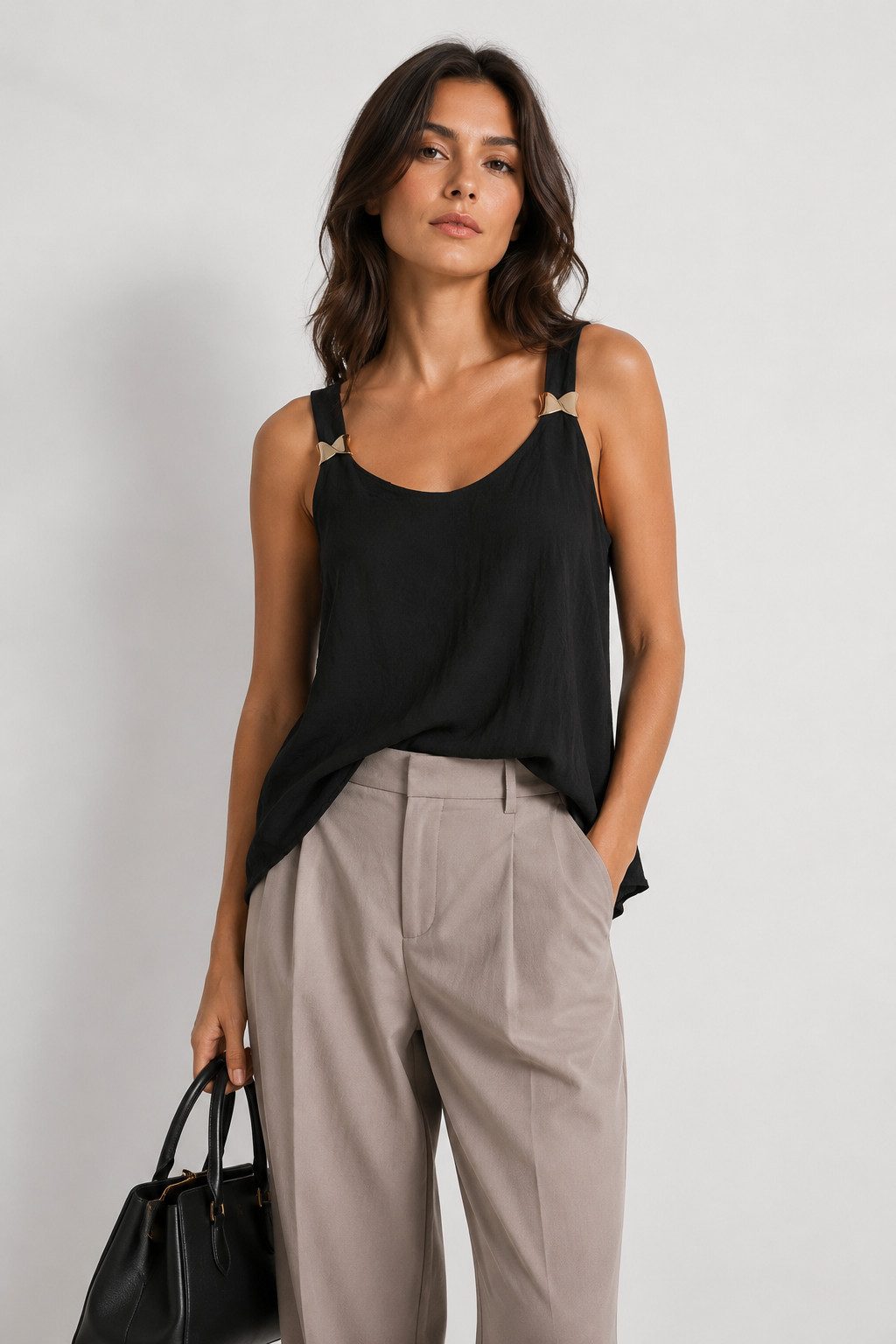 ITALY VIBES Trägertop - elegantes Ärmelloses Shirt - sommerliches Damen Top ONE SIZE, passend von Größe S bis XL