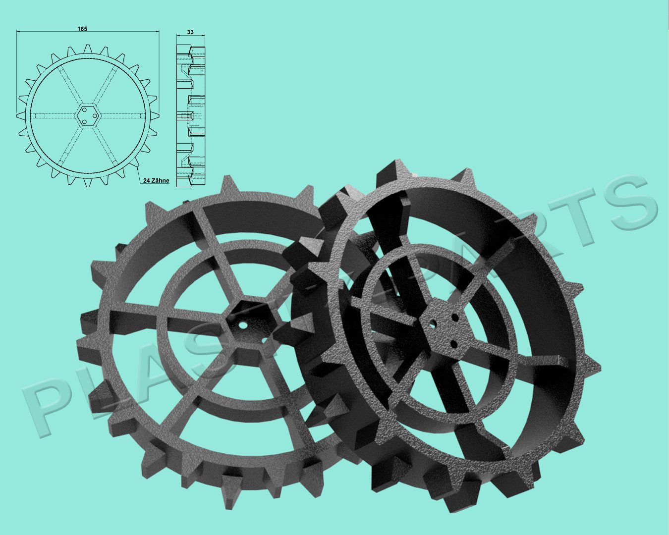 Mähroboter-Rad Antriebsräder 2er Set Offroad Yardforce Amiro 350 350i 400 400i Serie