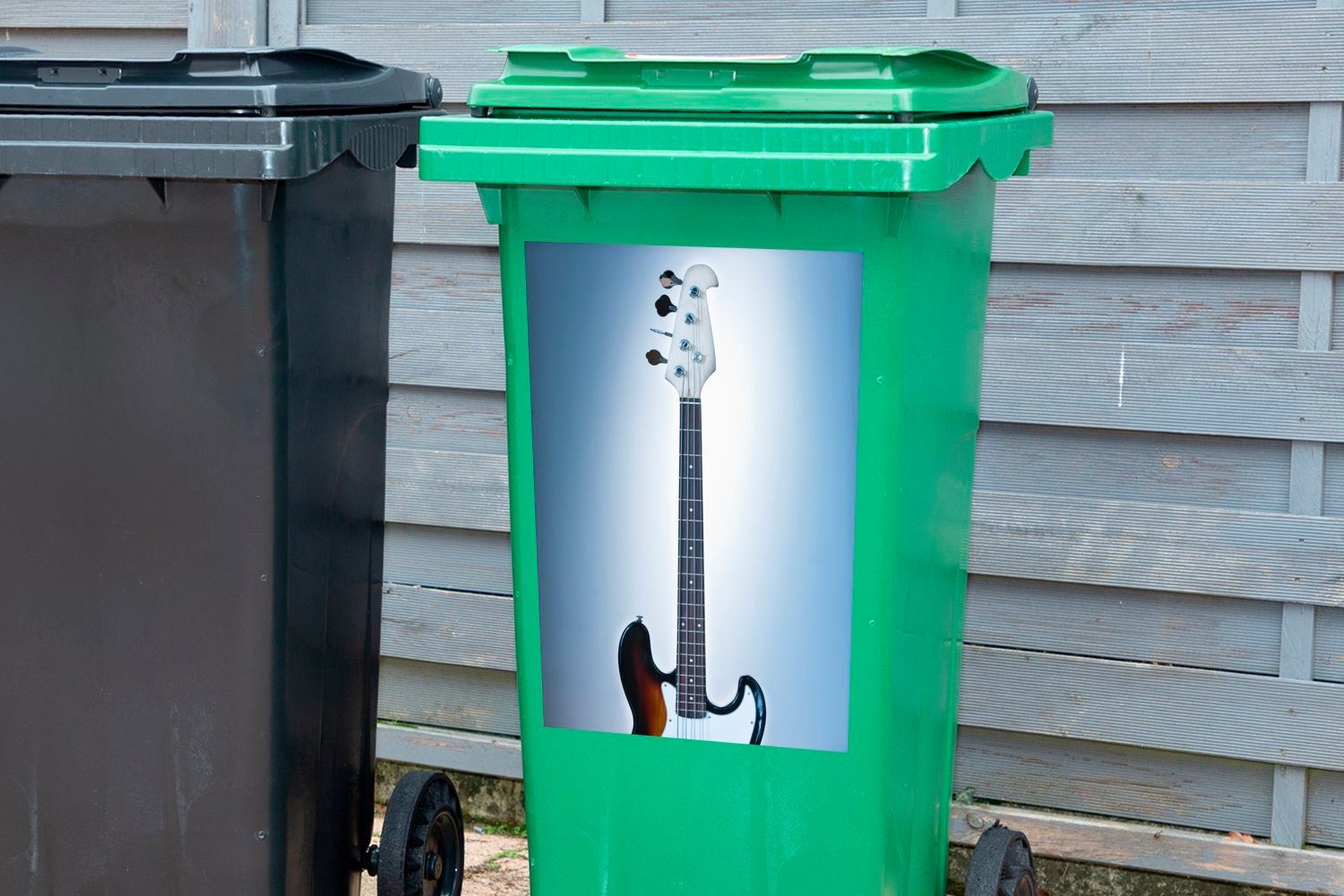 MuchoWow Wandsticker Die Saiten (1 Mülleimer-aufkleber, Mülltonne, E-Gitarre einer Abfalbehälter Container, Sticker, St)