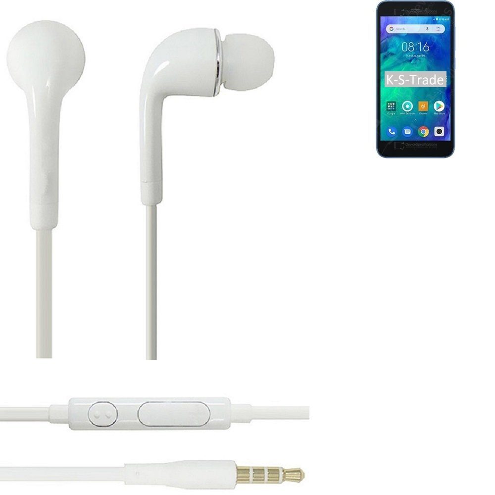 u K-S-Trade In-Ear-Kopfhörer Redmi mit Headset für Lautstärkeregler Go 3,5mm) Xiaomi weiß (Kopfhörer Mikrofon